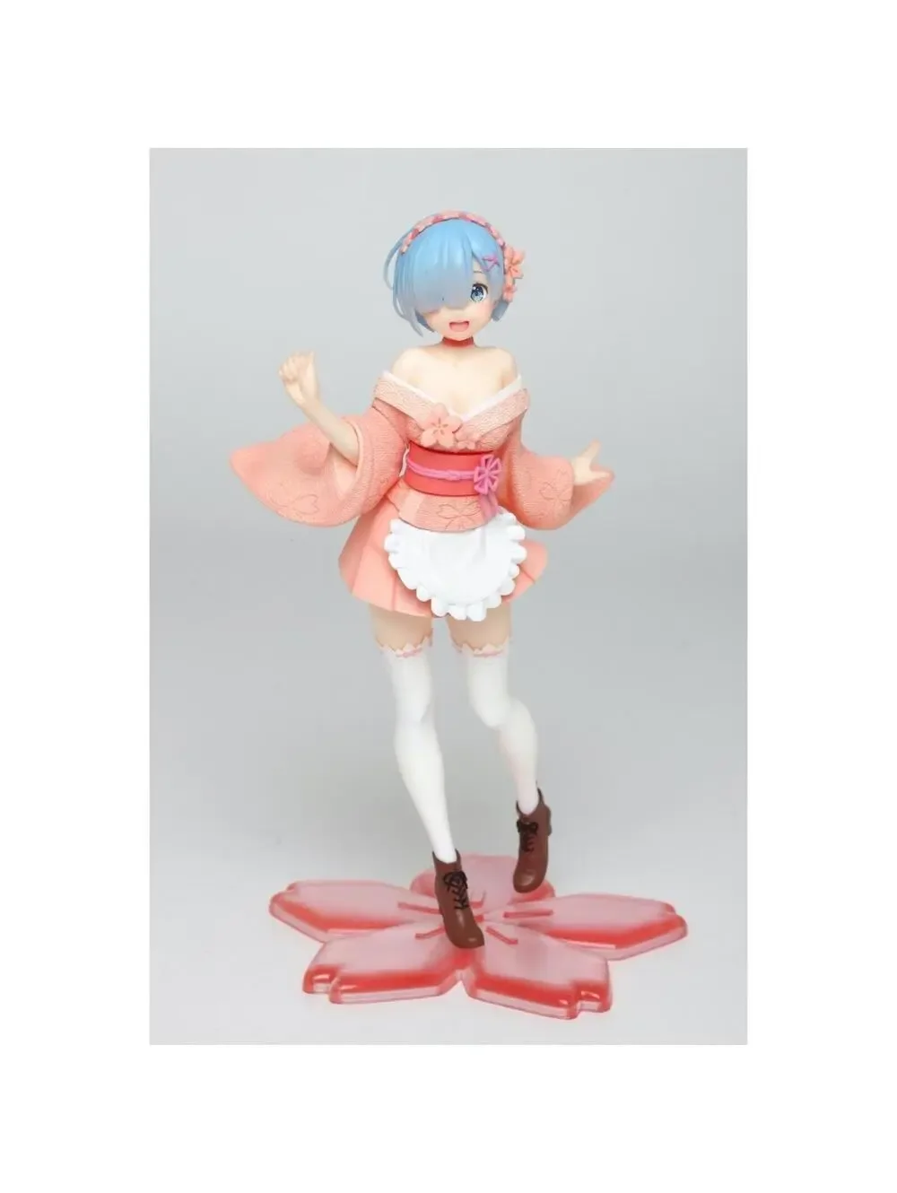 Taito Rem Anime Figure Re:Zero Pink Sakura Maid Outfit Kimono Style